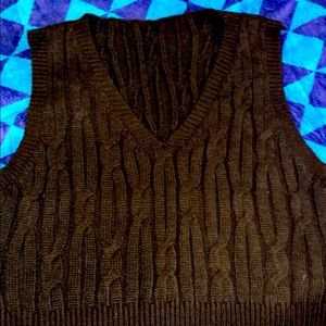 Cropped sweater vest